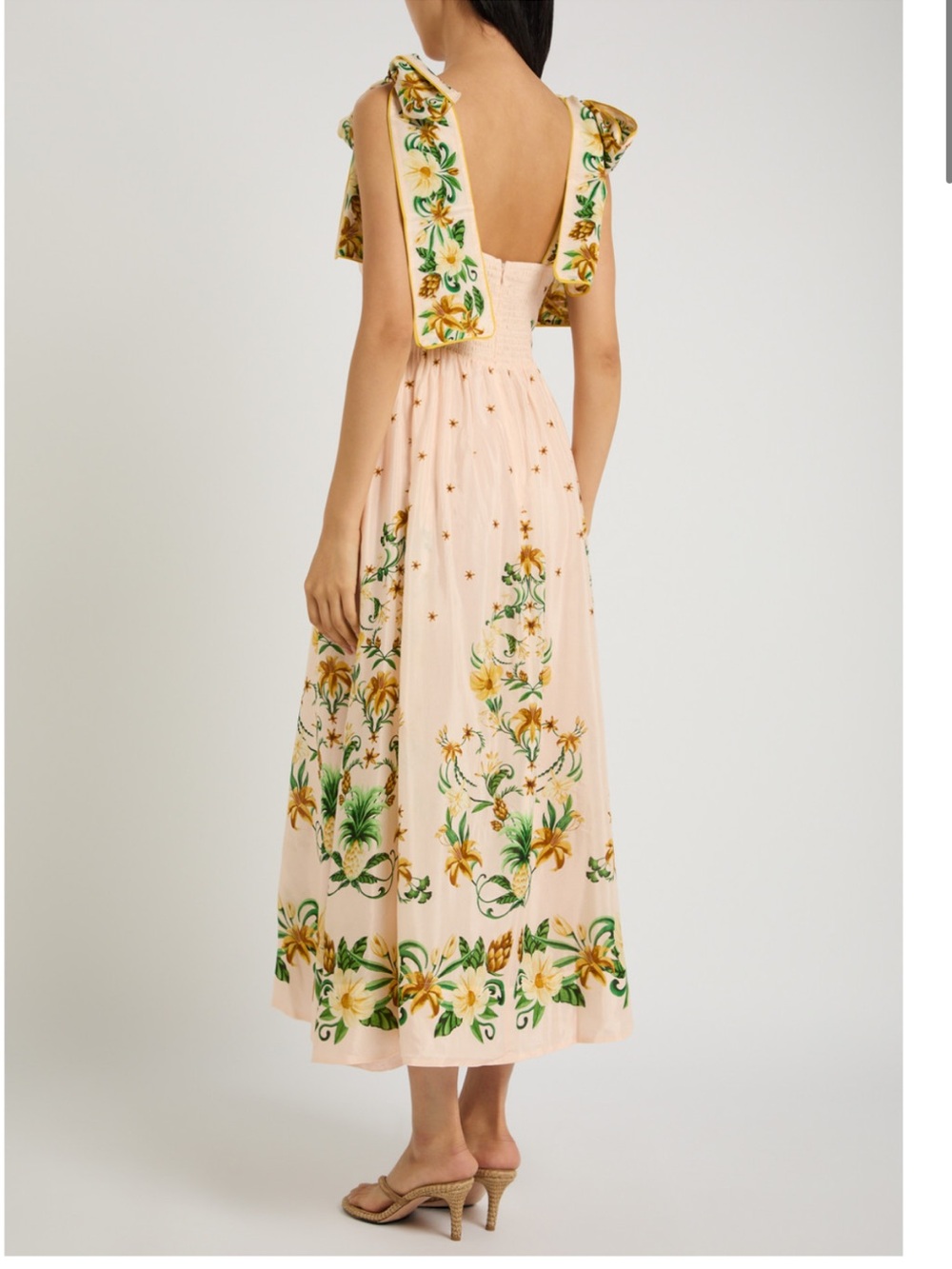 Farm Rio: Botanical Beauty floral cotton-blend midi dress - Picture 3 of 13